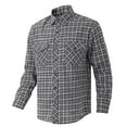thumbnail image 1 of CYiJun George Mens Flannel Plaid Shirt Long Sleeve Button Down Casual Shirt with Two Pockets,Black L, 1 of 8