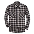 thumbnail image 1 of CYiJun Mens Flannel Plaid Shirts Long Sleeve Casual Soft Button Down Plaid Flannel Shirt with Two Pockets,Black 2XL, 1 of 3