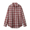 thumbnail image 1 of CYiJun George Mens Flannel Plaid Shirts Long Sleeve Soft Shirt Casual Button Down Flannel Shirt,Red XL, 1 of 3