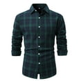 thumbnail image 1 of CYiJun Mens Flannel Plaid Shirts Regual Fit Casual Long Sleeve Button Down Fleece Shirts,Green XL, 1 of 2