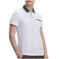thumbnail image 1 of CYiJun George Polo Shirts for Men Classic Fit Short Sleeve Dual Tipped Collar Polo Shirt, 1 of 5