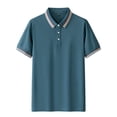 thumbnail image 1 of CYiJun George Polo Shirts for Men Cotton Pique,Men's Classic Fit Short Sleeve Dual Tipped Collar Polo Shirt, 1 of 3