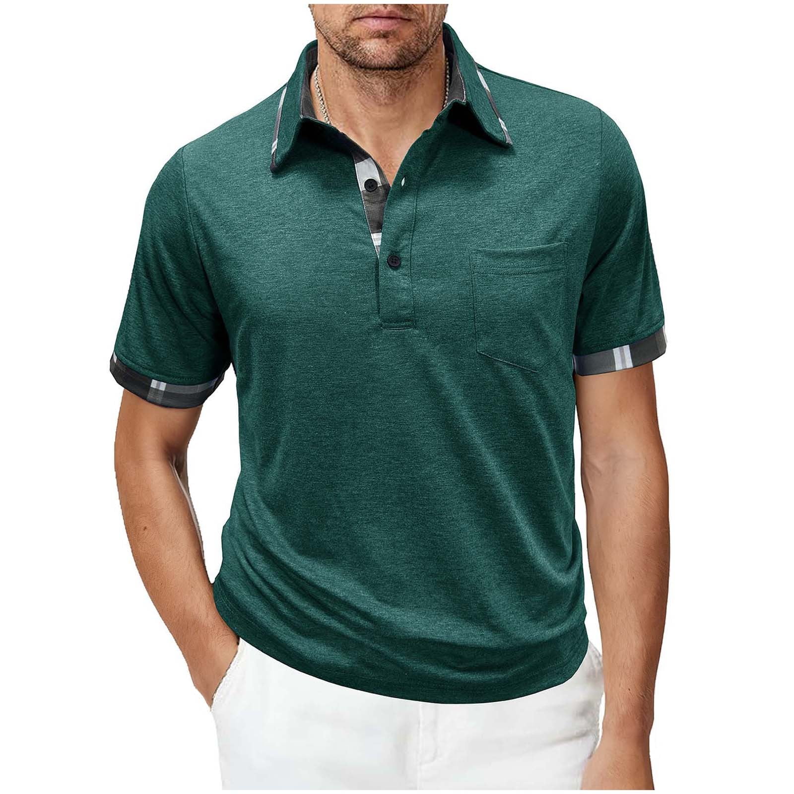 CYiJun George Polo Shirts for Men Short Sleeve Golf Shirts with