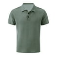 thumbnail image 1 of CYiJun George Polo Shirts for Men Short Sleeve Soft Classic Button Basic Solid Color Designed Collared Polo Shirt, 1 of 5