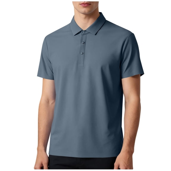 CYiJun George Polo Shirts for Men,Summer Short Sleeve Moisture Wicking Performance Athletic Golf Shirts, Sizes M-5XL
