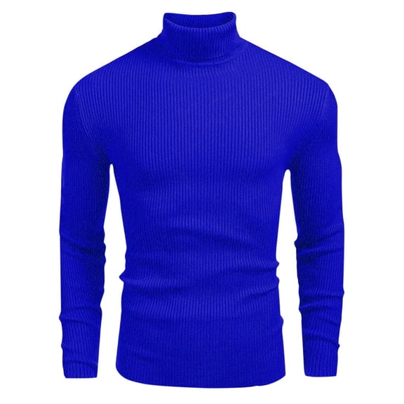 CYiJun George Turtleneck Sweaters for Men Casual Business Slim Fit Basic Knitted Thermal Pullover Sweaters,Sizes M-3XL