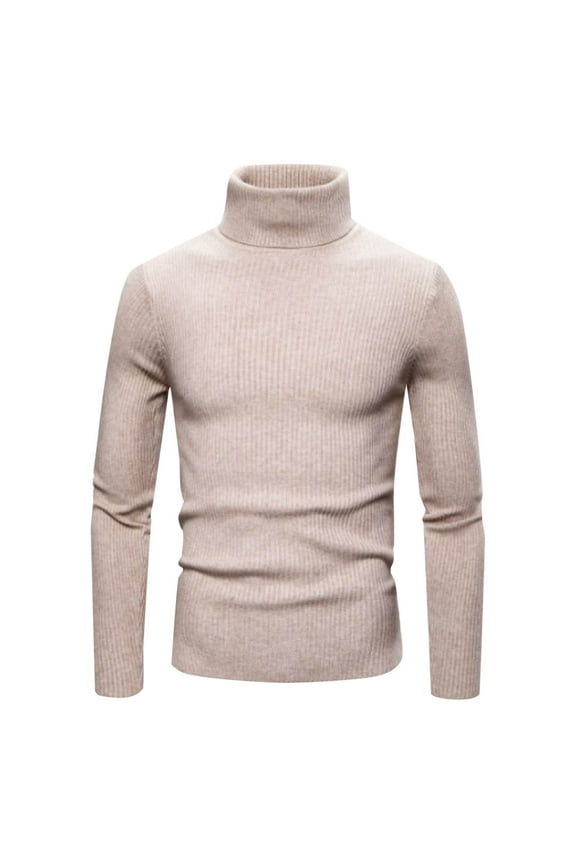George Turtleneck Sweaters for Men Casual Business Slim Fit Basic Knitted Thermal Pullover Sweaters,Sizes M-3XL