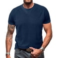 thumbnail image 1 of CYiJun George Waffle T Shirt for Men Casual Crewneck Tee Summer Short Sleeve Tops, 1 of 7