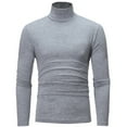 thumbnail image 1 of CYiJun Long Sleeve Shirts for Men Casual Mock Neck Knitted Tops Long Sleeve Slim Fit Turtleneck Pullover Sweaters,Gray 3XL, 1 of 6