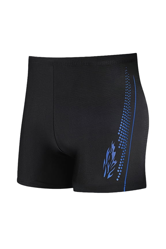 Men's Athletic Swim Jammers Square Leg Compression Swimsuit Quick Dry Training Swim Shorts with Drawstring