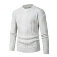 thumbnail image 1 of CYiJun Men's Cable Knit Pullover Sweater Casual Crewneck Long Sleeve Fisherman Knitted Sweaters,Sizes M-3XL, 1 of 7