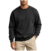 CYiJun Mens Crewneck Sweatshirts Lightweight Long Sleeve Casual Pullover Fleece Sweatshirt