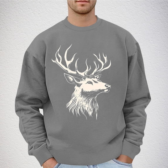 CYiJun Men's Fleece Crewneck Sweatshirt Lightweight Loose fit Soft Basic Pullover Sweatshirt,Size 4XL