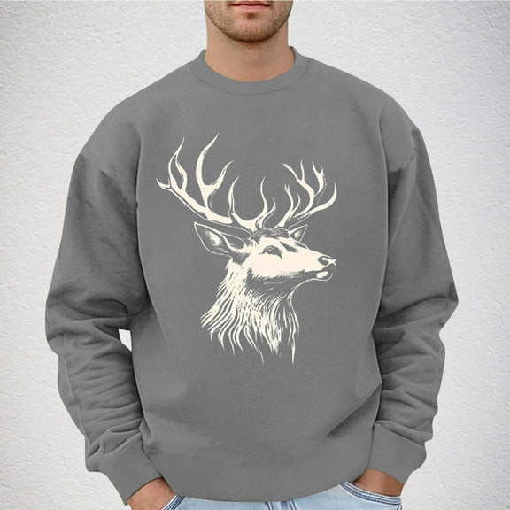 CYiJun Men's Fleece Crewneck Sweatshirt Lightweight Loose fit Soft Basic Pullover Sweatshirt,Size M