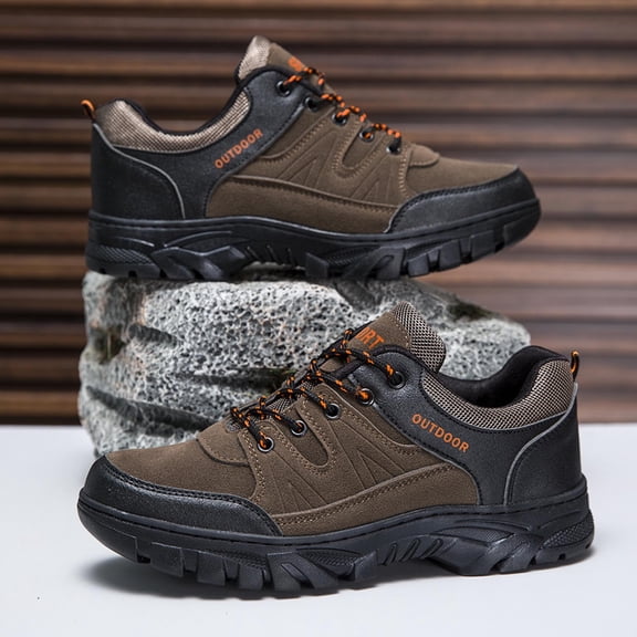 CYiJun Men's Outdoor Hiking Shoes,Comfortable Breathable Trekking Trail Sneakers for Walking & Adventures