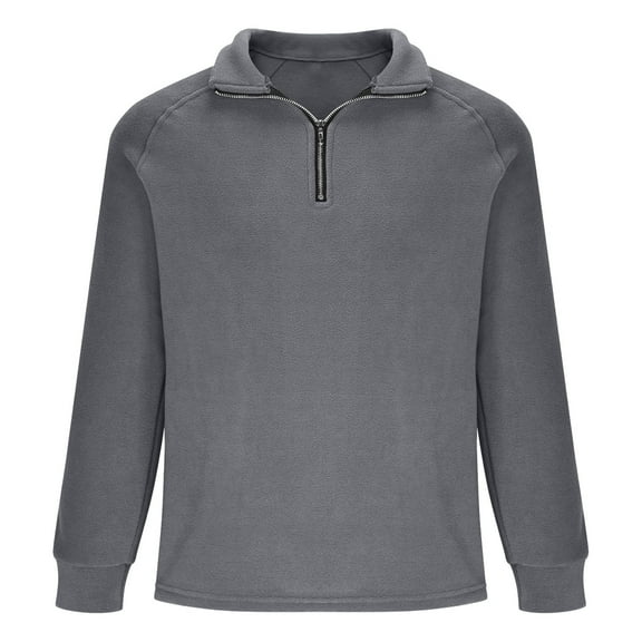 CYiJun Men's Quarter Zip Fleece Sweatshirt Fall Winter Long Sleeve Thermal Half Zip Pullover Tops,Size XL