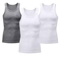 thumbnail image 1 of CYiJun Men's Summer Undershirts 3 Pack Lightweight Tank Tops for Men Classic Ribbed Cotton, 1 of 6