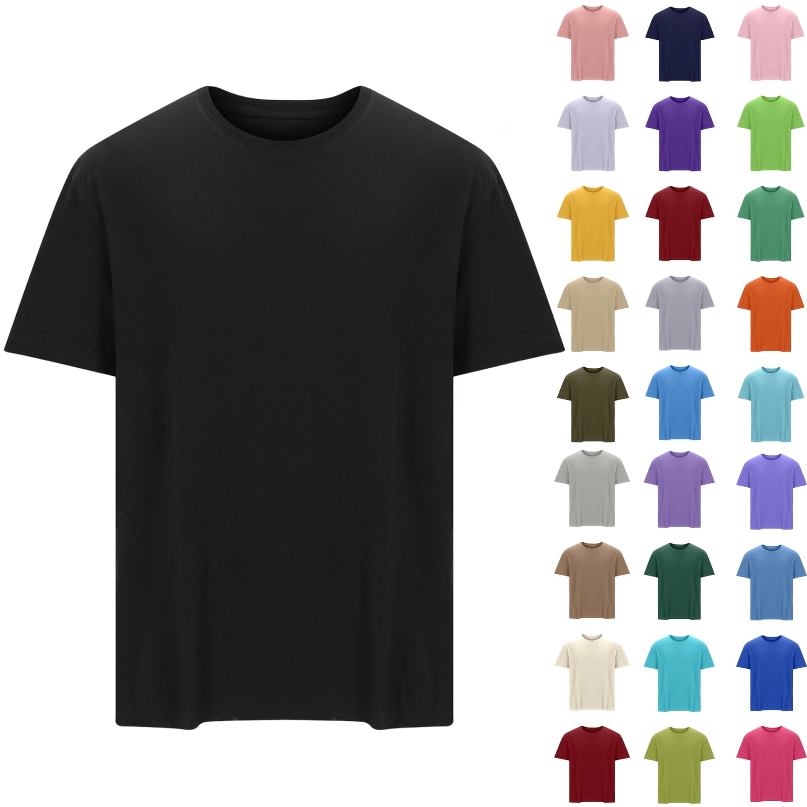 CYiJun Men's and Big Men's T Shirt,Lightweight Short Sleeved Crew Neck ...