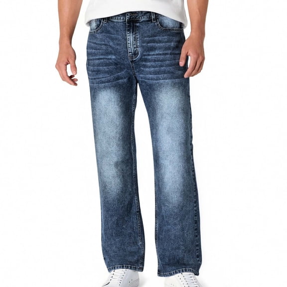 CYiJun Men's and Big and Tall Bootcut Jean Straight Stretch Jeans