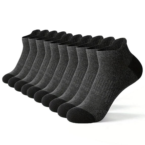 CYiJun Mens Cushion Durability Ankle Socks Men Low Cut Comfort Breathable Casual Socks,6 Pack