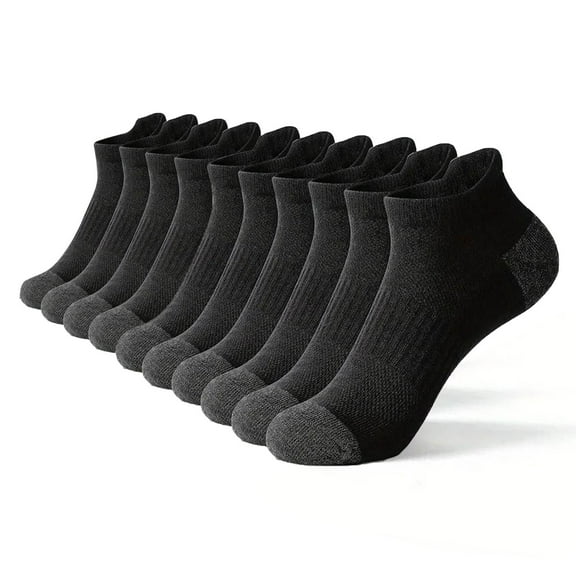 CYiJun Mens Cushion Durability Ankle Socks Men Low Cut Comfort Breathable Casual Socks,6 Pack