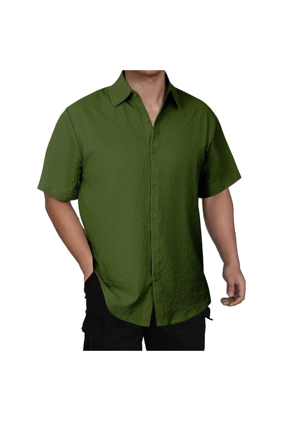 Mens Dress Shirt Wrinkle Free Moisture Wicking 4-Way High Stretch Super Soft Casual Button Down Shirts