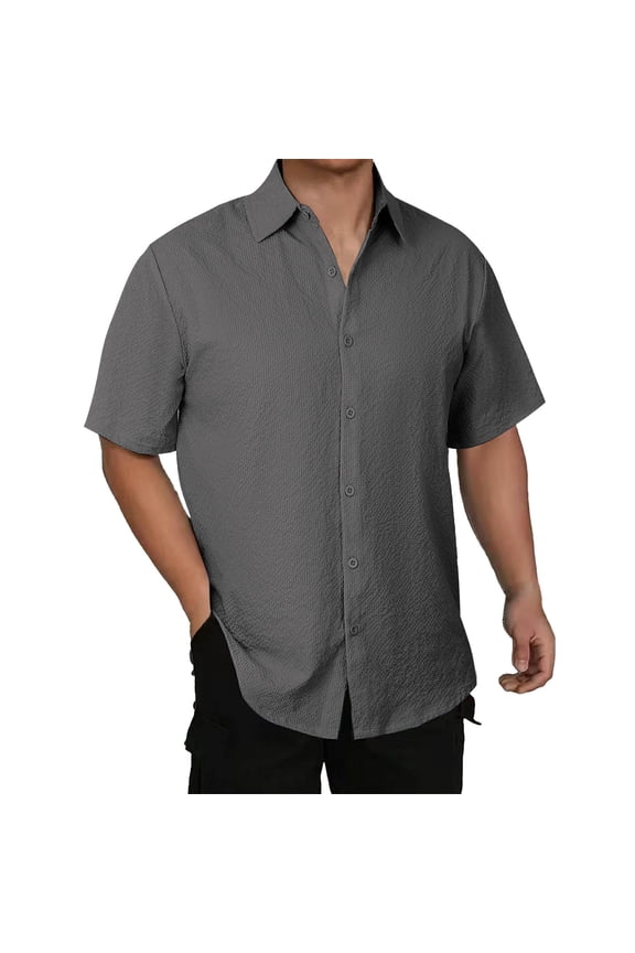 Mens Dress Shirt Wrinkle Free Moisture Wicking 4-Way High Stretch Super Soft Casual Button Down Shirts