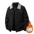 thumbnail image 1 of CYiJun Mens Fleece Sherpa Lined Jackets Winter Lapel Thickened Fleece Warm Coats, 1 of 8