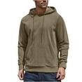 thumbnail image 1 of CYiJun Mens Hoodies Soft Corduroy Drawstring Hooded Sweatshirts Casual Breathable Long Sleeve Pullover,Size 2XL, 1 of 6