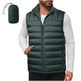 thumbnail image 1 of CYiJun Mens Puffer Vest Down Water Resistant Packable Outerwear Zip Up Pockets Warm Versatile Layer, 1 of 8