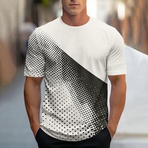 CYiJun Mens T Shirts Casual Quick Dry Moisture Wicking T-Shirts Crew Neck Short Sleeve Tops,Sizes M-3XL