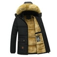 thumbnail image 1 of CYiJun Mens Winter Jacket Repellent Windproof Thicken Parka Winter Coat with Removable Hood, 1 of 8
