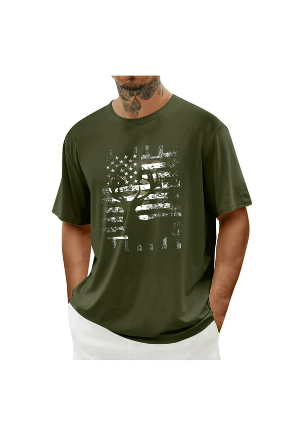 Patriotic Shirts American Flag Shirts for Men Classic Fit Short Sleeve Shirt Patriotic T Shirts for Men