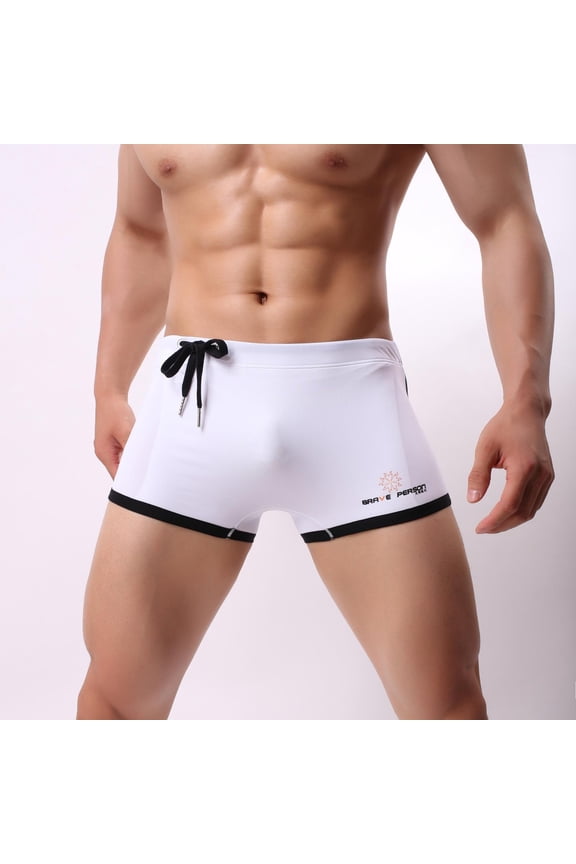 Swim Trunks for Men,Men's Square Leg Swim Jammers Quick Dry Athletic Brief Swimsuit UPF 50+ Compression Swimming Shorts