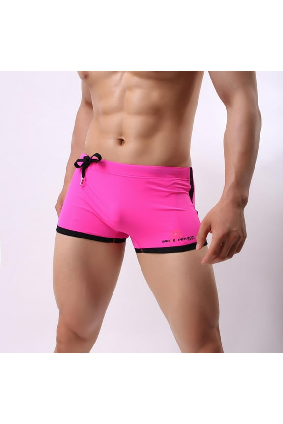 Swim Trunks for Men,Men's Square Leg Swim Jammers Quick Dry Athletic Brief Swimsuit UPF 50+ Compression Swimming Shorts