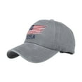 thumbnail image 1 of CYiJun Washed American Flag Baseball Cap Retro Adjustable Sun Dad Gift Hats for Men Cotton Trucker Cap Unisex, 1 of 2