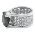 thumbnail image 1 of CZ 360 Ring 20ct Black Solitaire Rhodium, 1 of 1