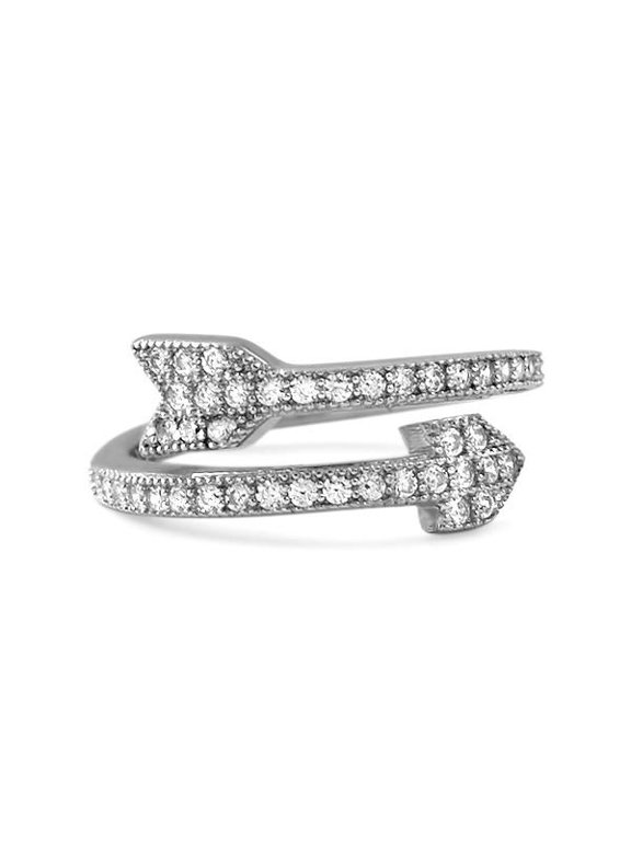 CZ Arrow Ring .925 Sterling Silver Celeb Inspired