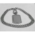 thumbnail image 1 of CZ BLING THICK  NECKLACE  DOG TAG STAINLESS STEEL ROLO CHAIN, 1 of 6