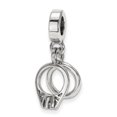 thumbnail image 1 of CZ Bridal Rings Dangle Charm .925 Sterling Silver Antique Reflection Beads, 1 of 5