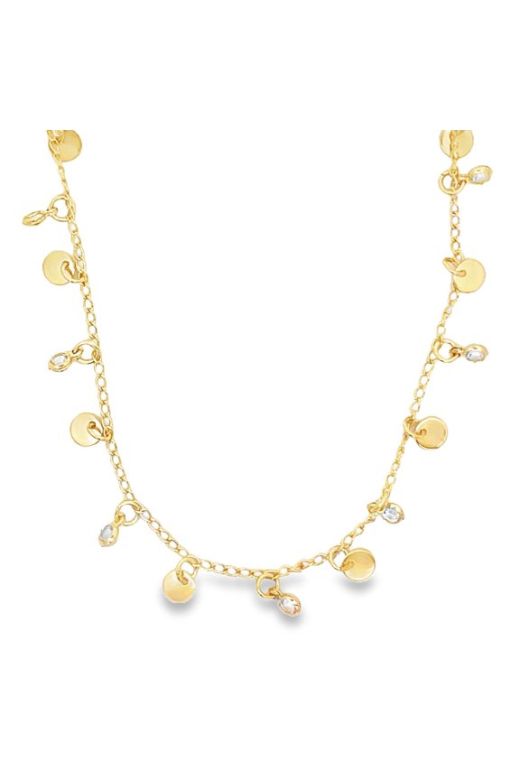 CZ Dangle Cable Chain (G232)