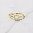 thumbnail image 1 of CZ Diamond Eternity Ring sunburst Ring Minimalist Band Dainty Promise Ring 925 Sterling Silver Yellow Gold Plated Gemstone Jewelry For Women Gift, 1 of 1