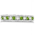 thumbnail image 1 of CZ Diamond Green Peridot Wedding Engagemetn Eternity Band 925 Sterling Silver Gemstone Jewelry For Women Gift, 1 of 5