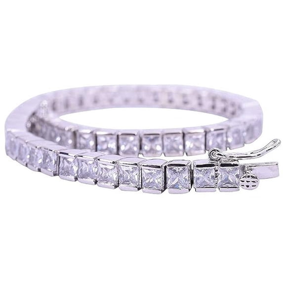 CZ Diamonds tennis bracelet, solid 14k solid gold plated, delicate bridal bracelet,thin diamond bracelet for womenTennis Bracelet,Tennis Bracelet