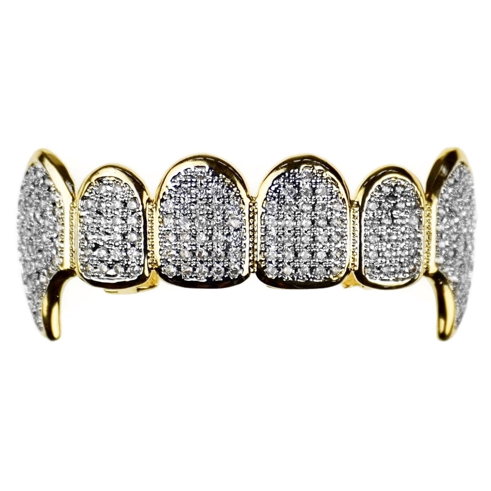 KING ICE キングアイス Gold Vampire Grillz グリル 14kゴールド Iced Studded Grillz | Accessories | King Ice