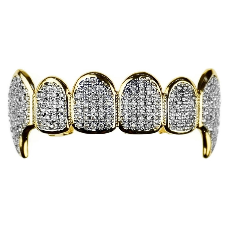 送税込【King Ice】GOLD VAMPIRE GRILLZ グリル 歯 アクセ☆国発 Iced Studded Vampire Grillz | Accessories | King Ice