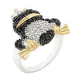 thumbnail image 1 of CZ Frog Prince Ring - Black/Clear - Size 05, 1 of 1