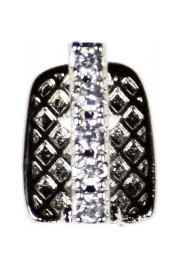 CZ Gap Grillz Silver Tone Single Tooth Top or Bottom Bling Teeth Single Hip Hop Grills