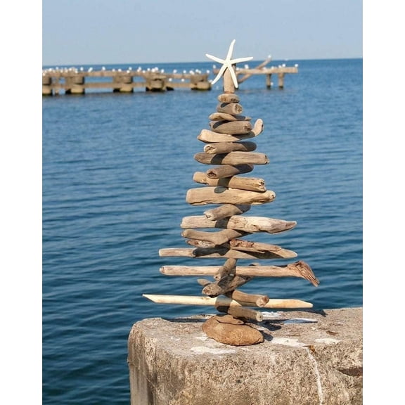 Driftwood Christmas Tree - Beachhouse, Boho Holiday, Wedding Decor, (Tall) 7 Feet