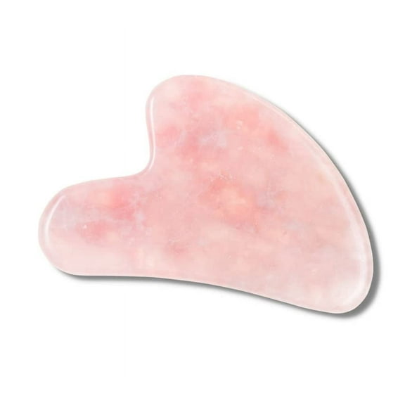 CZ Grain Gua Sha Facial Tool, Natural Rose Quartz Stone Guasha Board for SPA Acupuncture Therapy Trigger Point Treatment, Gua Sha Scraping Massage Tool